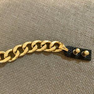 Jenny Bird Chunky Gold & Leather Layering Bracelet